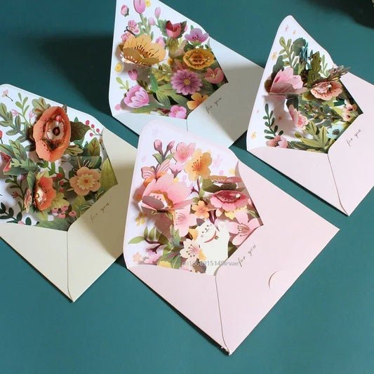 3D Pop-up Flower Greeting Cards